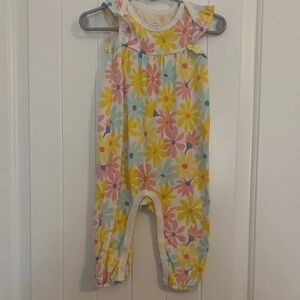 Cat & Jack Floral Kids One Piece - Pink, Yellow, Blue